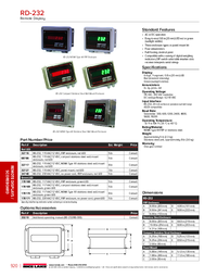 Thumbnail of document Data Sheet - RD-232 Remote Display